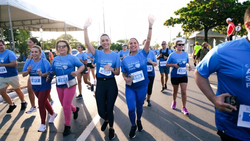 1ª Corrida Alagoas Sem Fome arrecada cerca de 2 toneladas de alimentos para instituições do estado