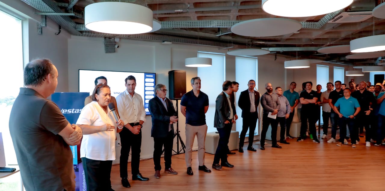 Governadora Fátima visita centro de operações da dinamarquesa Vestas em Parnamirim