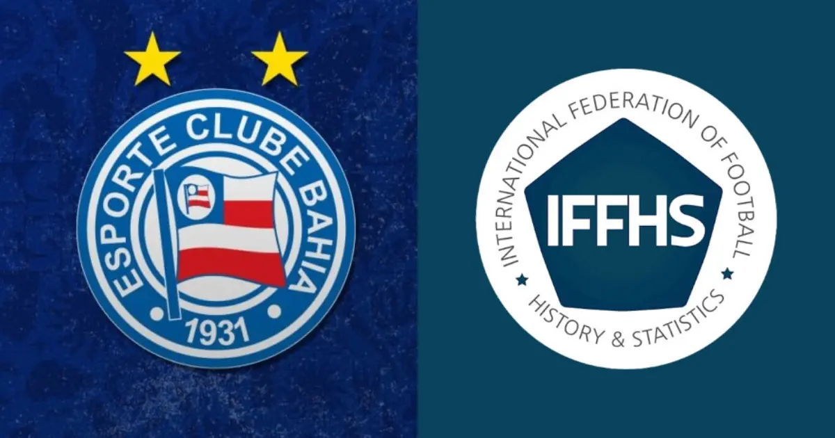 Bahia aparece entre os 70 melhores clubes do mundo no ranking da IFFHS e supera gigantes europeus