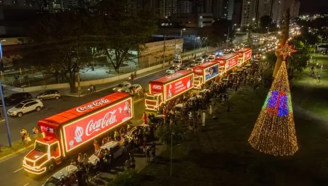 Caravana de Natal da Coca-Cola percorre ruas de Natal nesta quarta-feira; veja trajeto