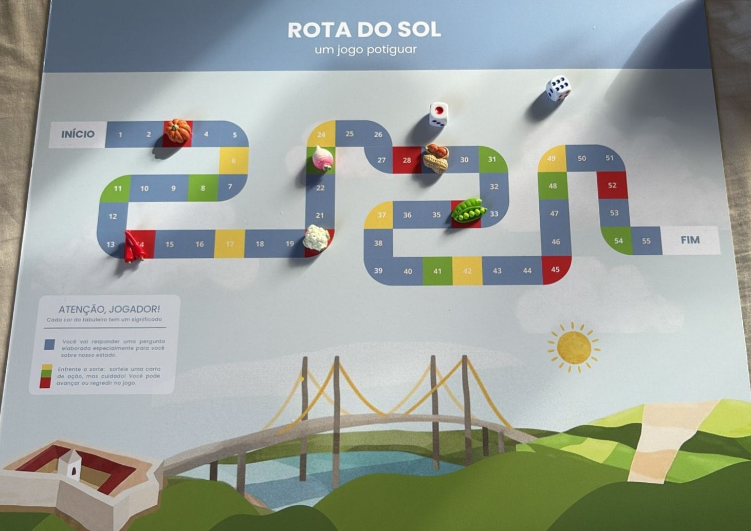 Jogo de tabuleiro criado em unidade da Fundase aborda cultura e história do RN