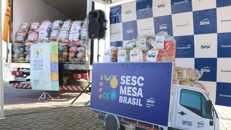Sesc Mesa Brasil realiza primeira grande entrega de 2026 com 13,4 toneladas de alimentos
