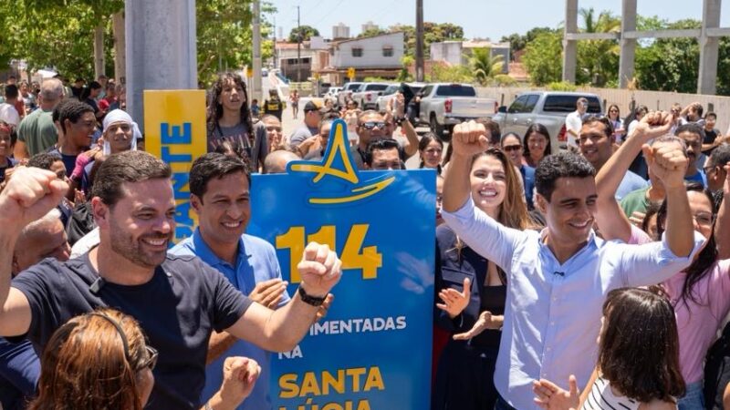 Ao lado de JHC e Rodrigo Cunha, vereador Chico Filho comemora entrega de ponte na Santa Lúcia