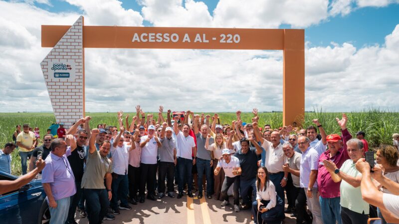 Governo de Alagoas entrega estrada que liga povoados em Junqueiro à BR-101