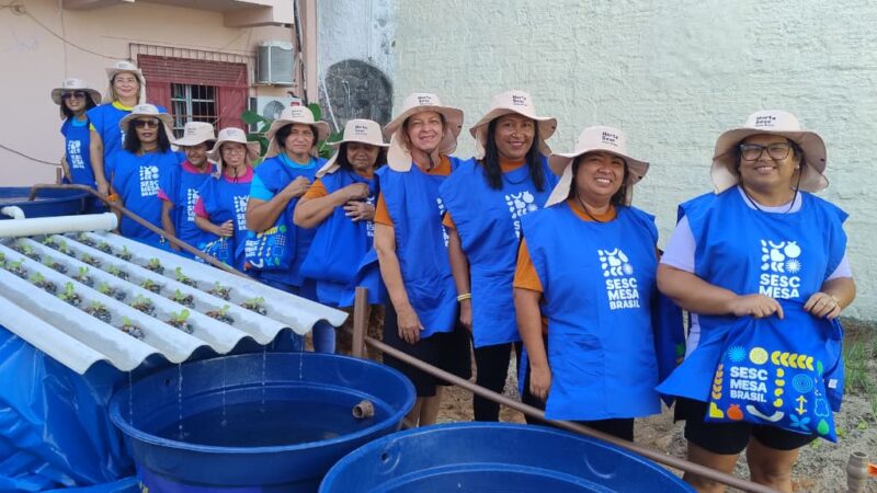 Emater-RN, em parceria com o projeto “Mesa Brasil”, inaugura horta e sistema de aquaponia em instituição social