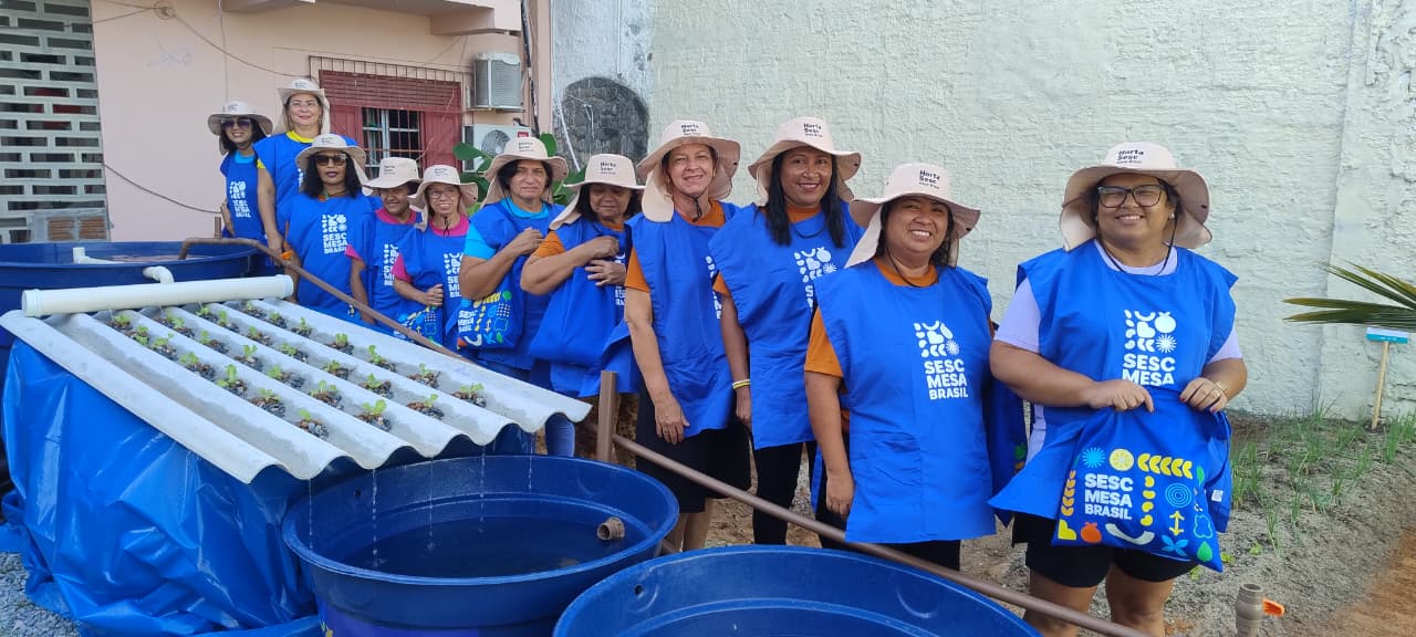 Emater-RN, em parceria com o projeto “Mesa Brasil”, inaugura horta e sistema de aquaponia em instituição social