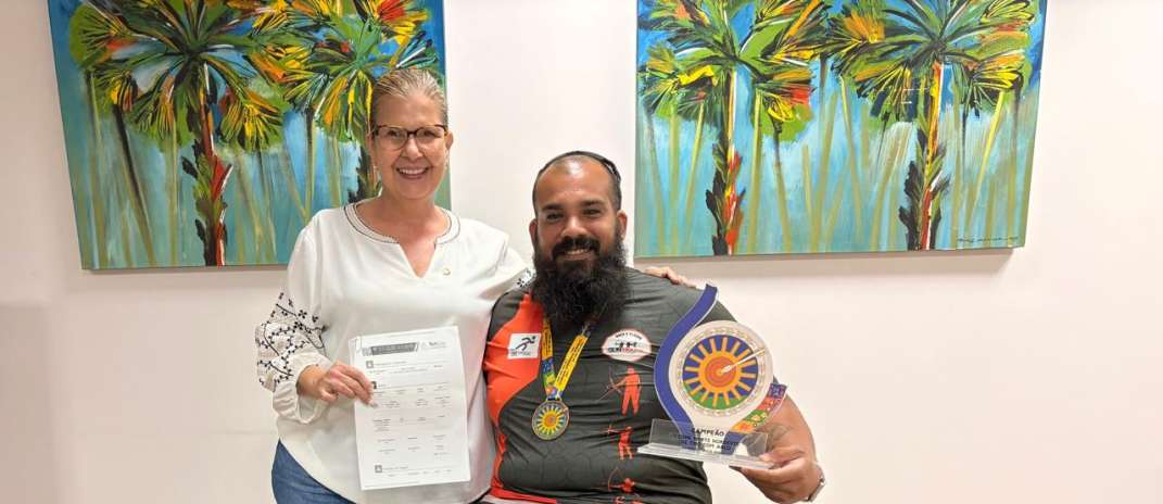 Atleta paralímpico de tiro com arco recebe apoio da Sesporte para disputar campeonato em São Paulo