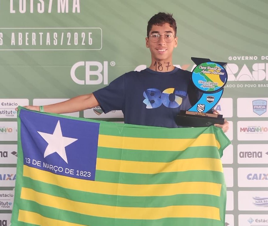 Nadador piauiense conquista ouro em etapa nacional de águas abertas e garante índice para os Jogos da Juventude 2026