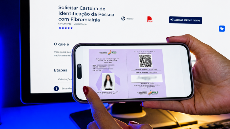 Gov.pi Cidadão facilita emissão da Carteira de Identificação da Pessoa com Fibromialgia no Piauí; veja como solicitar