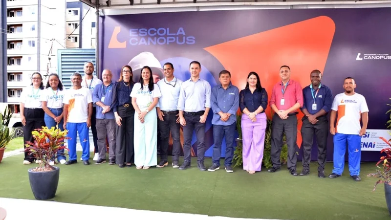 Junto com SESI e SENAI, Canopus leva sala de aula ao canteiro de obras