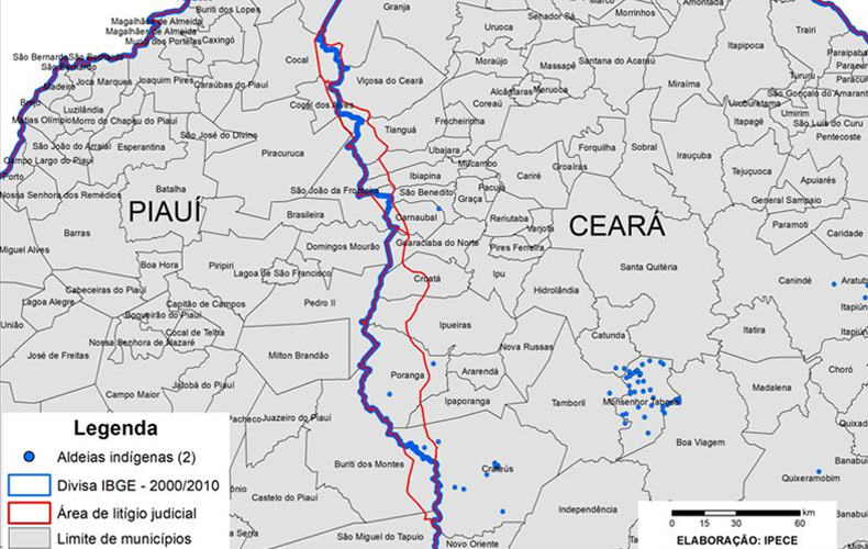 Área de litígio entre Piauí e Ceará possui duas aldeias indígenas reconhecidas pela Funai