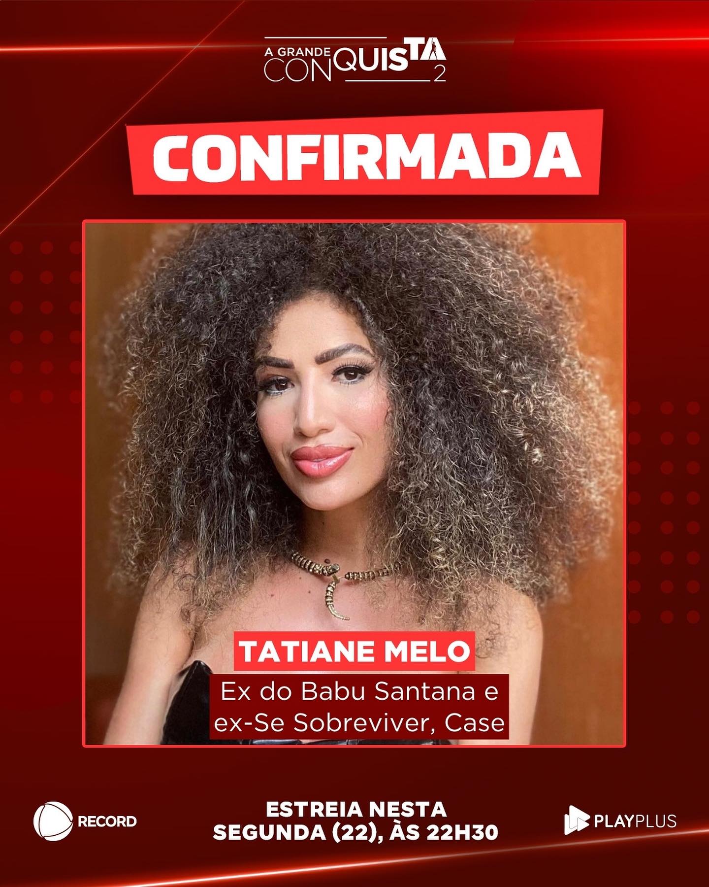 “A Grande Conquista 2” confirmada a participação da Alagoana Tati Melo no Reality da Record