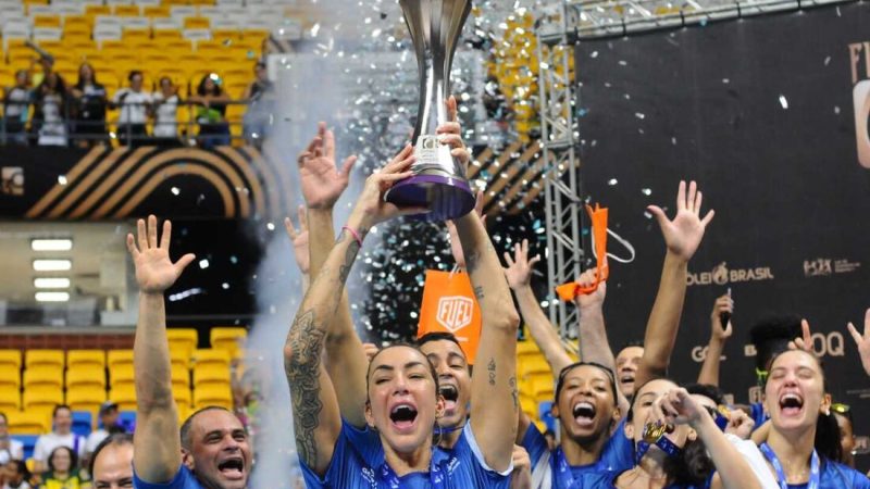 Em primeira final no Nordeste, Minas conquista Superliga Feminina de Vôlei por 3 sets a 1