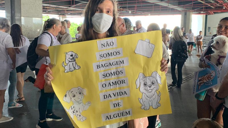 Caso Joca: Tutores de pets e ativistas protestam no aeroporto de Fortaleza por justiça