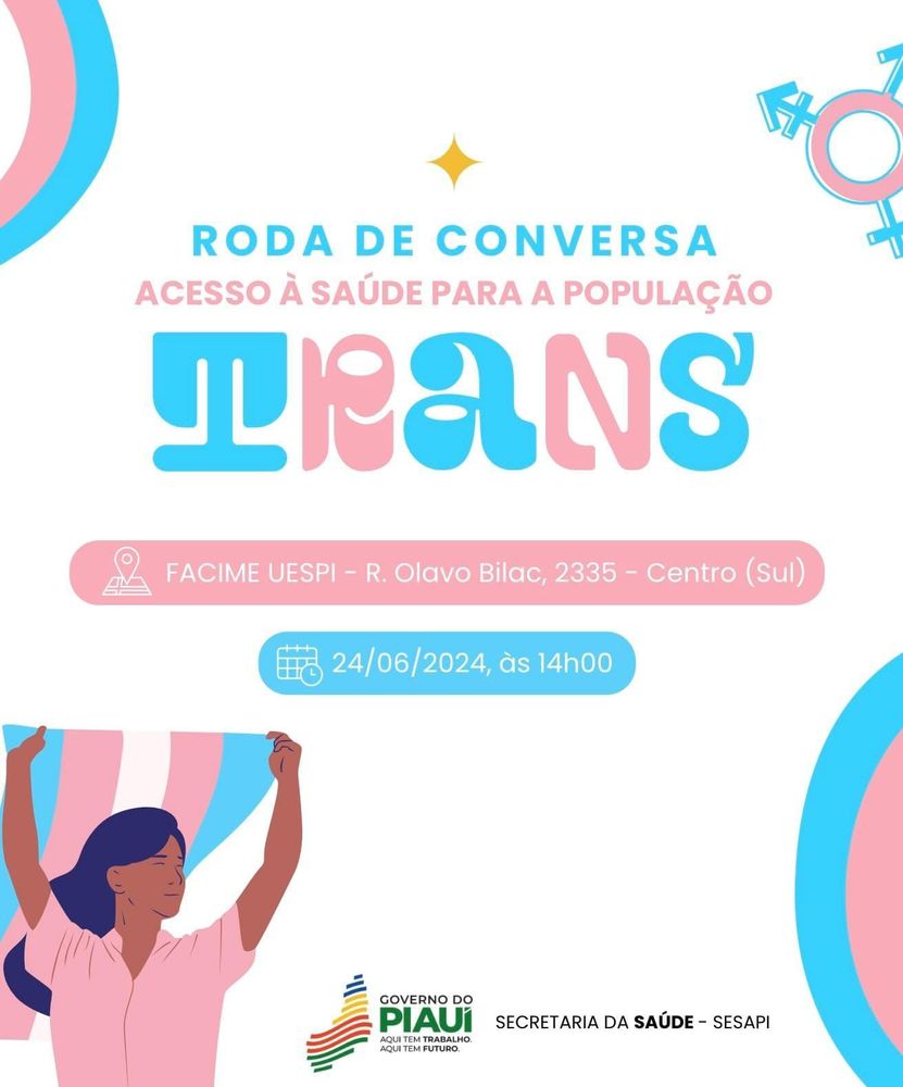 Sesapi promove roda de conversa sobre acesso à saúde para população trans na segunda (24)