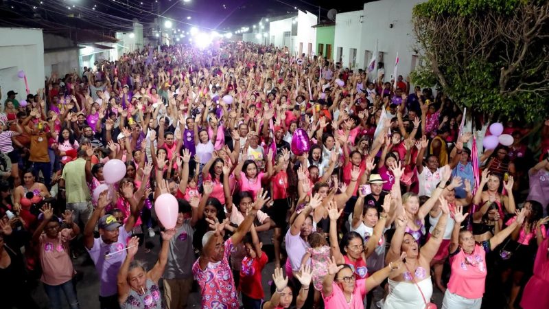 Arrastão da Vitória leva multidão de apoiadores de Socorrinho e Franklin Dantas às ruas de Jacaré dos Homens