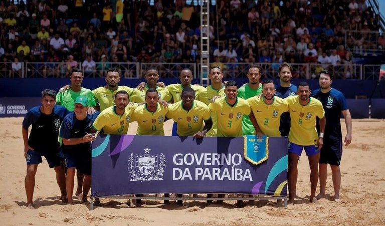 Paraíba Beach Games: Brasil vence as duas partidas contra a Colômbia e ganha o Desafio Internacional de Futebol de Areia