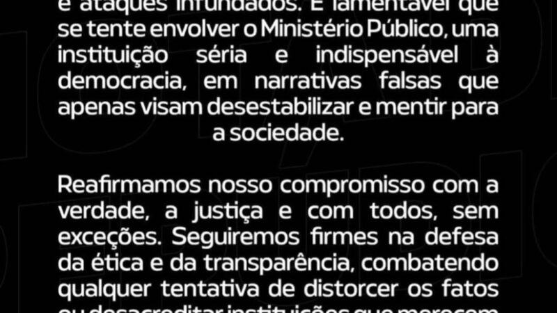 Prefeito de Olivença, Jó Dionísio, lança Nota de Repúdio e afirma que sofre com Fake News