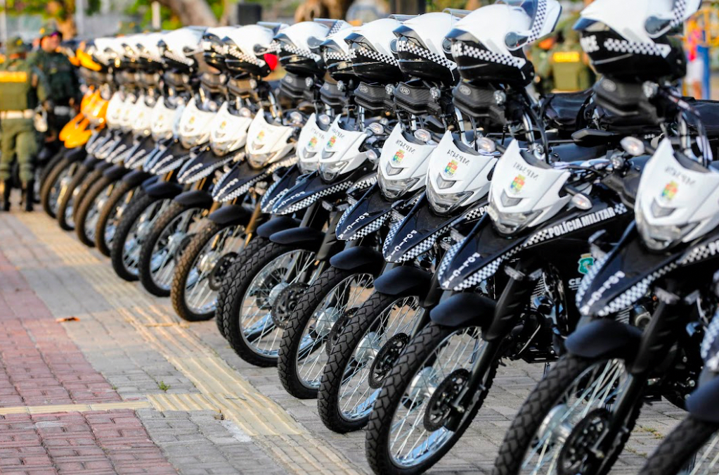 Polícia Militar do Ceará recebe 108 novas motocicletas para reforço nas ruas