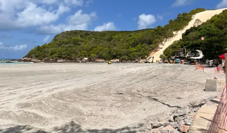 Engorda finalmente atinge Morro do Careca; obra deve ser concluída no domingo 26