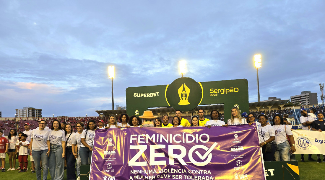 Governo de Sergipe leva ao Campeonato Sergipano campanha de enfrentamento à violência contra a mulher