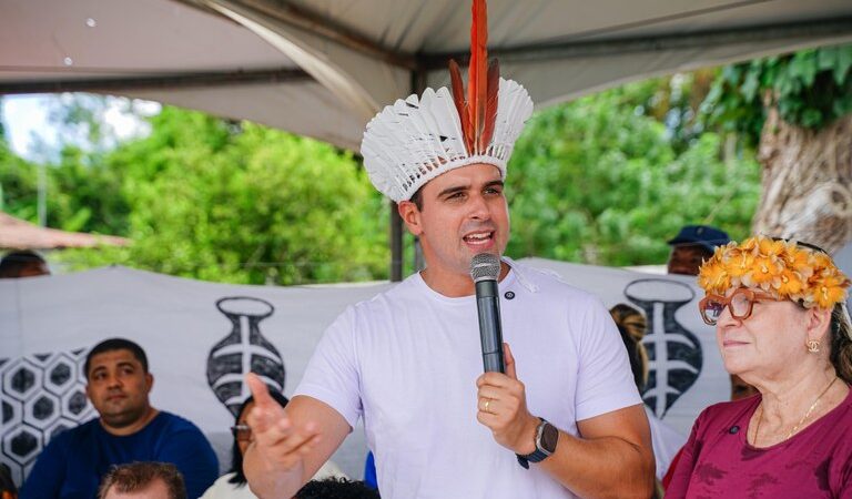 Vice-governador participa da abertura dos Jogos Indígenas 2025, em Rio Tinto, e entrega kits esportivos em Marcação