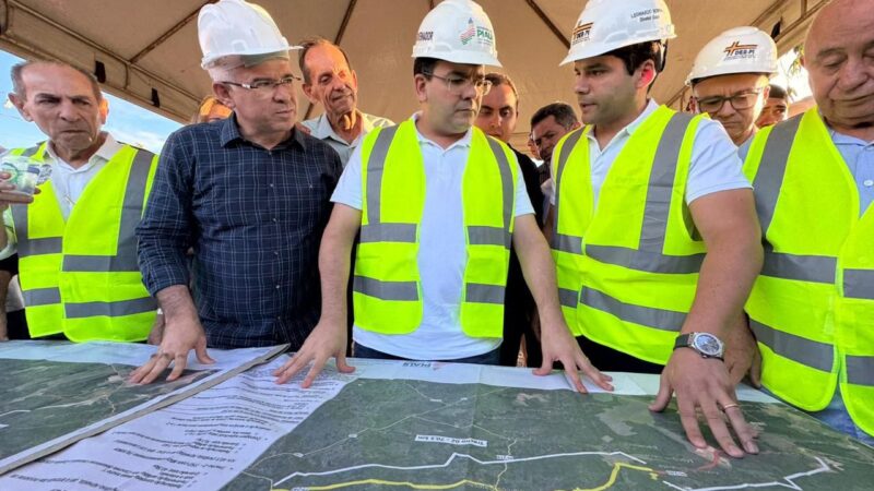 Governador Rafael e Leo Sobral visitam obras de rodovia com 111 km de extensão dos Cerrados