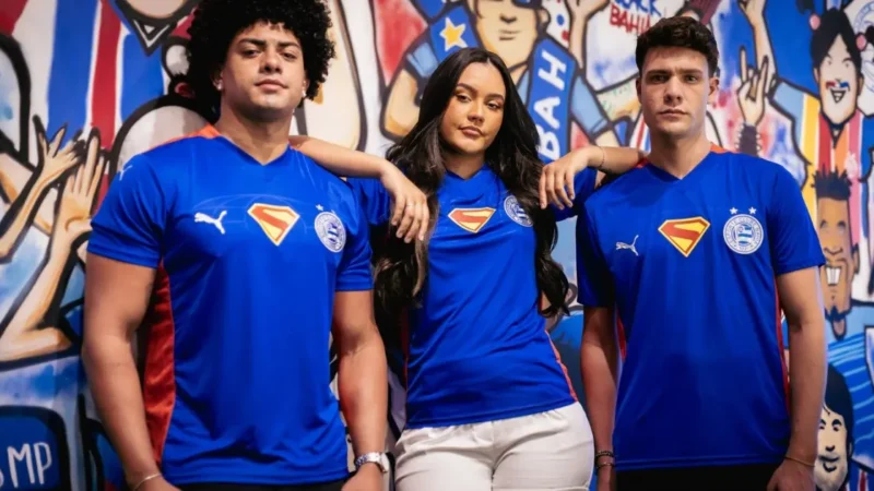 Bahia e PUMA lançam uniforme inédito inspirado no Superman em parceria com a Warner Bros