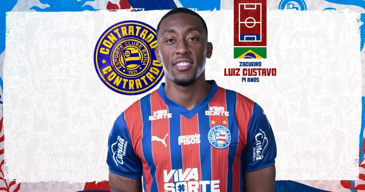 Mais um: Bahia anuncia contratação do zagueiro Luiz Gustavo