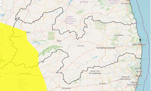 Inmet alerta para chuvas intensas em cidades da Paraíba; confira lista