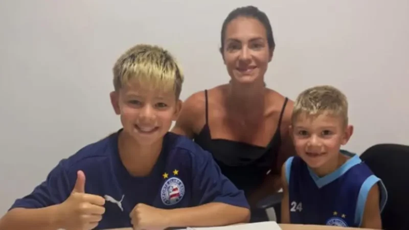 Duplinha da bola: Filhos do atacante Everaldo integram iniciação do Bahia