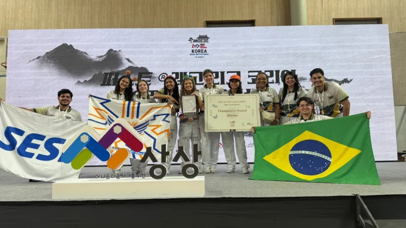 SESI-MA conquista principal prêmio em torneio internacional de robótica na Coreia do Sul